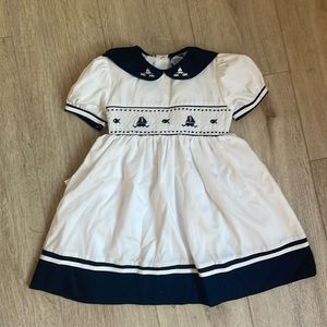 Adorable vintage sailor style baby toddler girls dress 24 months